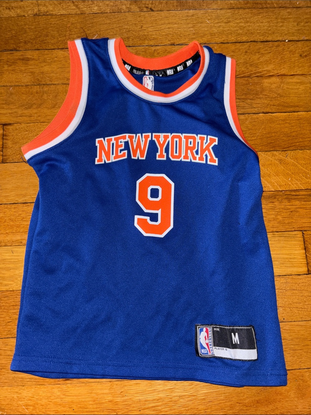 NBA New York Blue & Orange Kids' Basketball Jersey #9